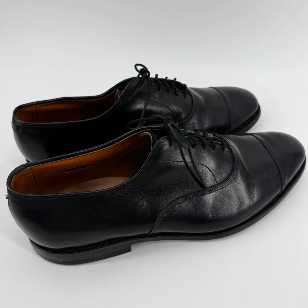 Allen Edmonds Park Avenue Black Leather Cap Toe Oxford Dress Shoes Mens 9.5 D